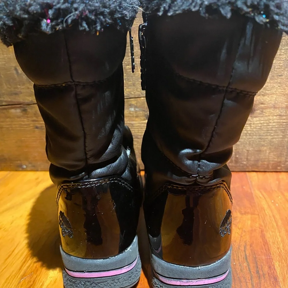 Black‎ Totes winter snow boots little girls size 10